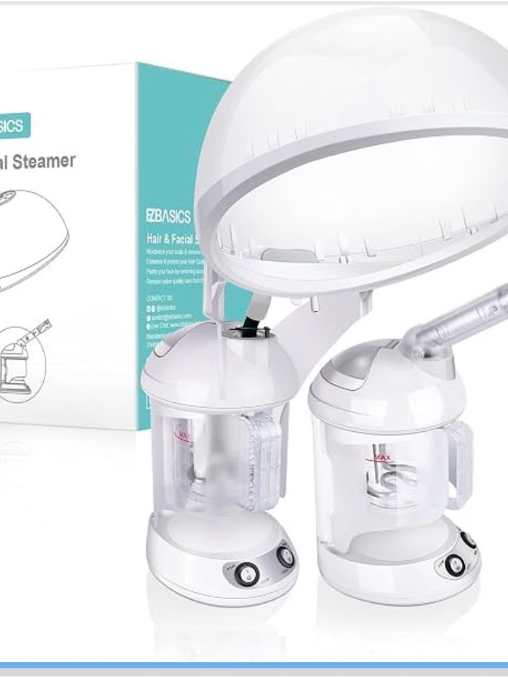 Facial & Hair Steamer in White
